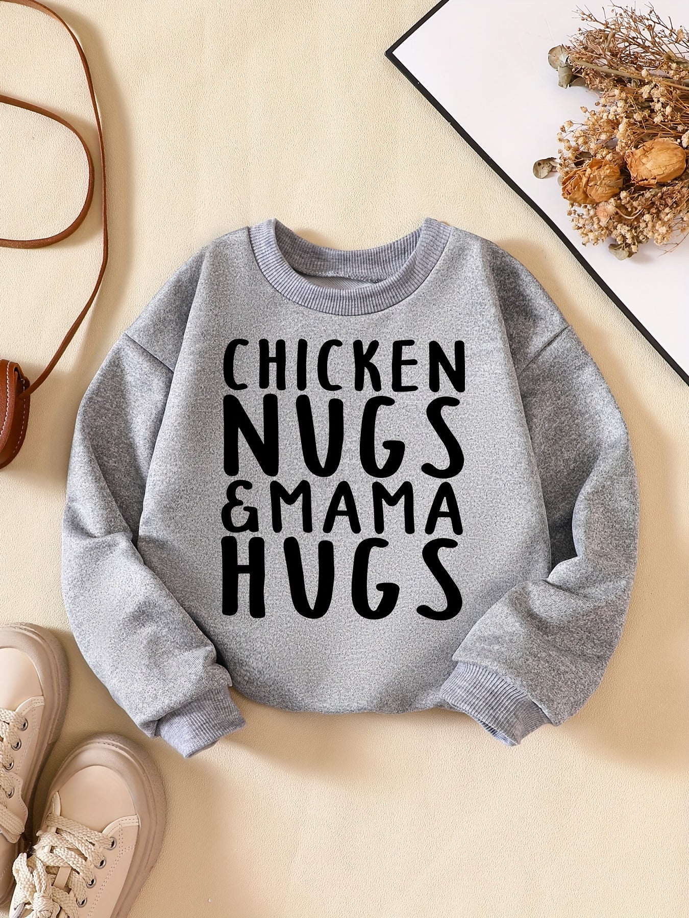 Girls' Chicken Nugs Mama Hug Sweatshirt