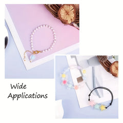 20pcs Acrylic Candy Bow Spacer Beads for DIY Jewelry Making