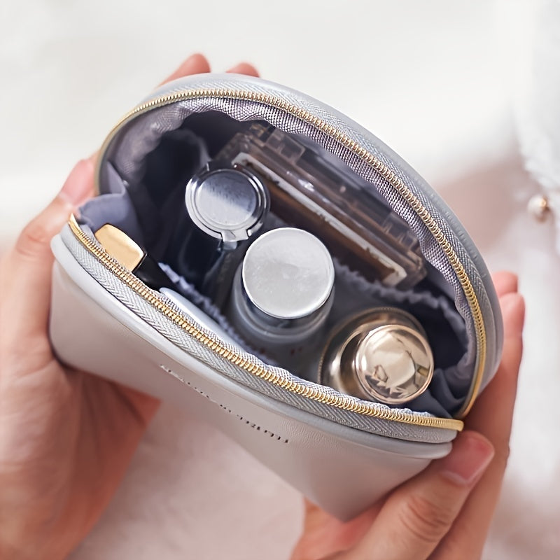 Nordic Style Light Waterproof Makeup Wash Bag PU Leather Pocket