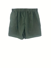 Women's Plus Solid V Neck Tank Top & Shorts Set