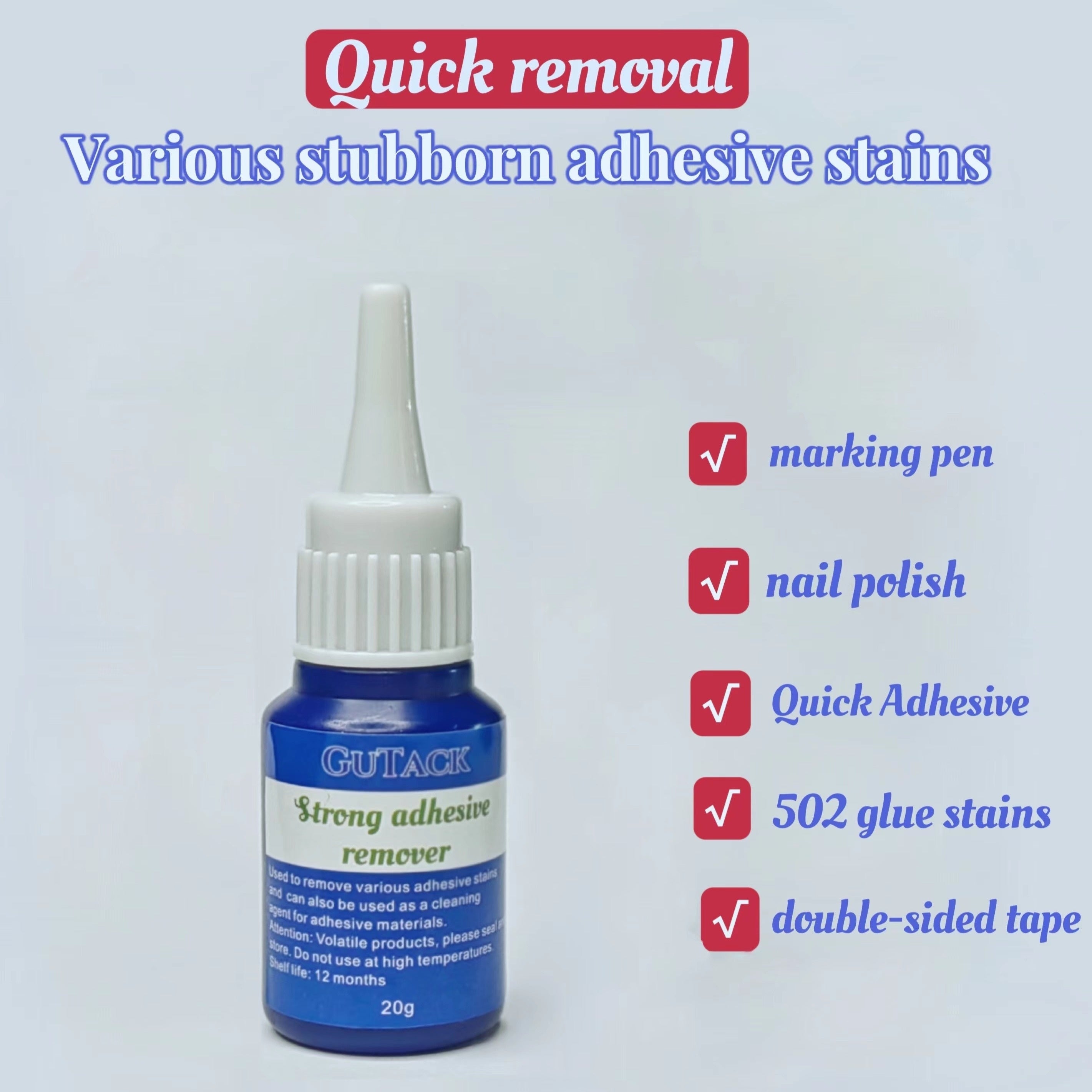 Adhesive Remover Glue Destroyer Nail Polish Solvent