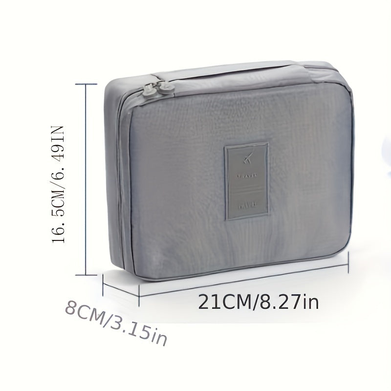 Solid Zipper Storage Bag Portable Travel Accessories Cosmetic Bag