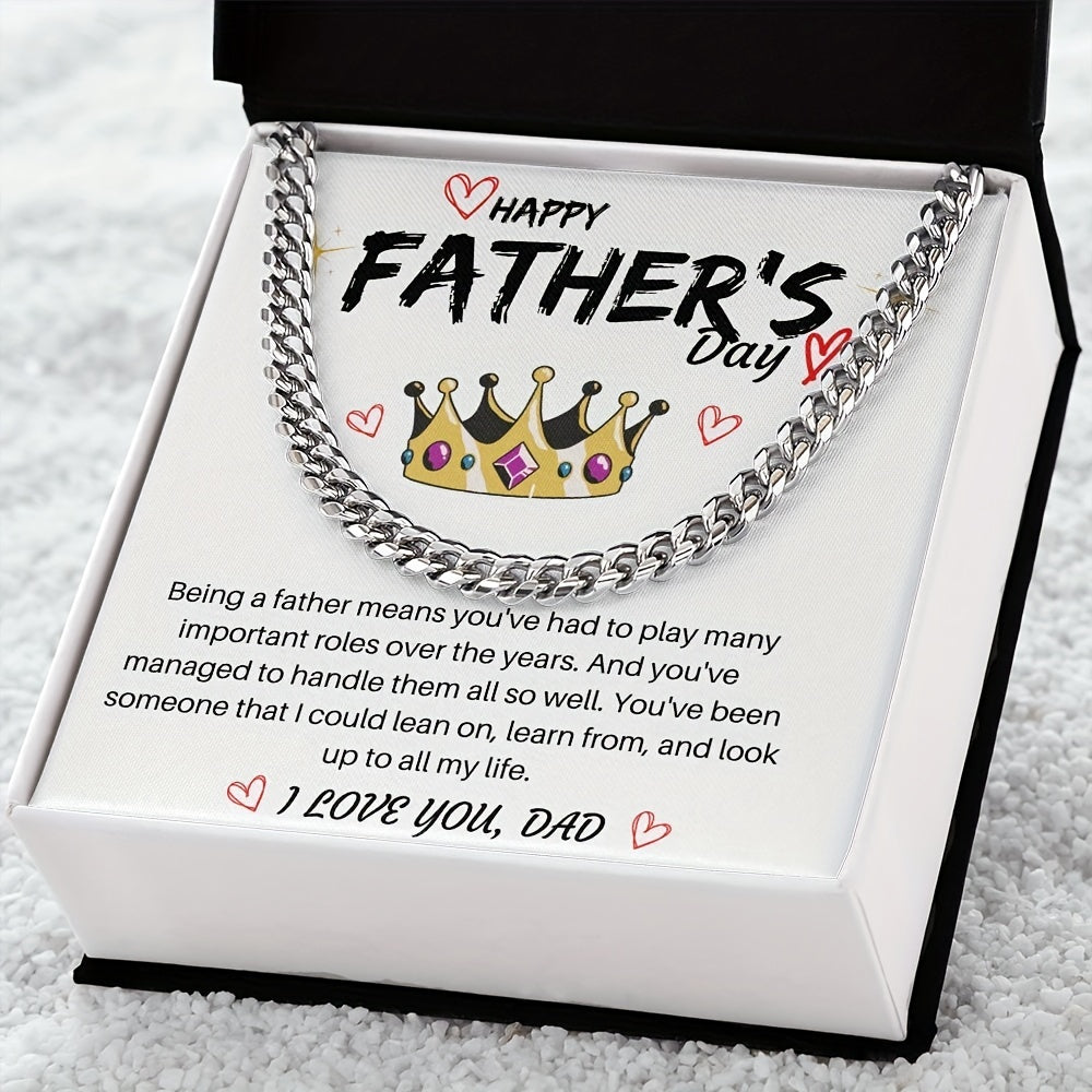 Father's Cuban Necklace From Daughter Wife High Quality Gift