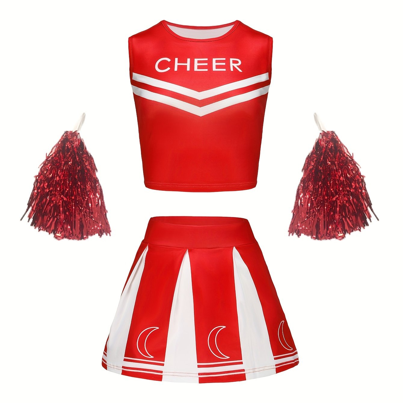 Girls Sleeveless Cheerleader Outfits Halloween Spirit