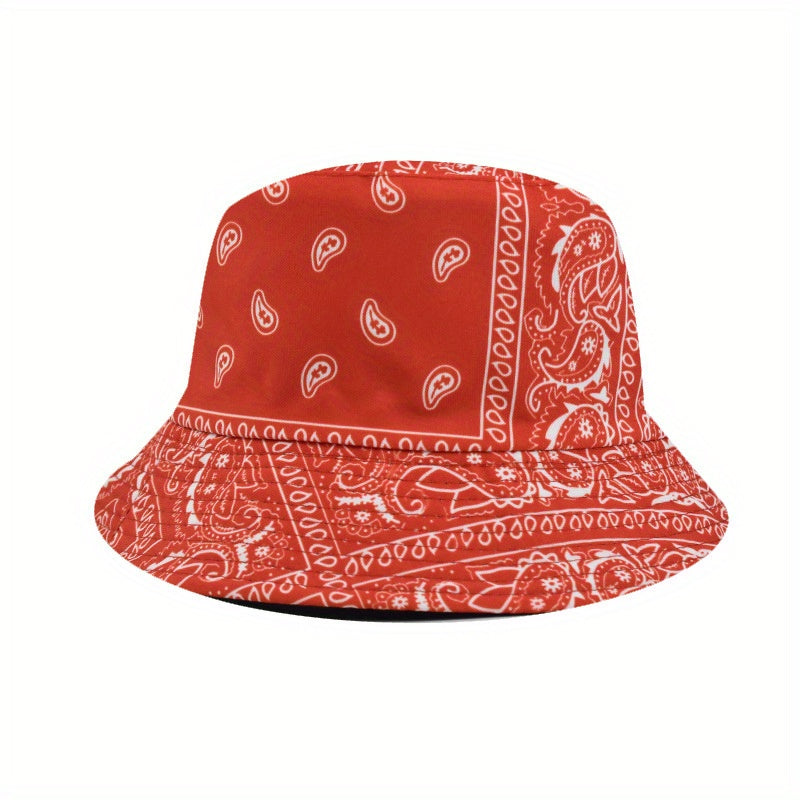 Reversible Paisley Print Bucket Hat