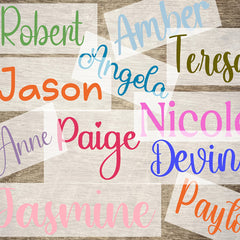 Custom Holographic Name Transfer Stickers for Cups and Laptops