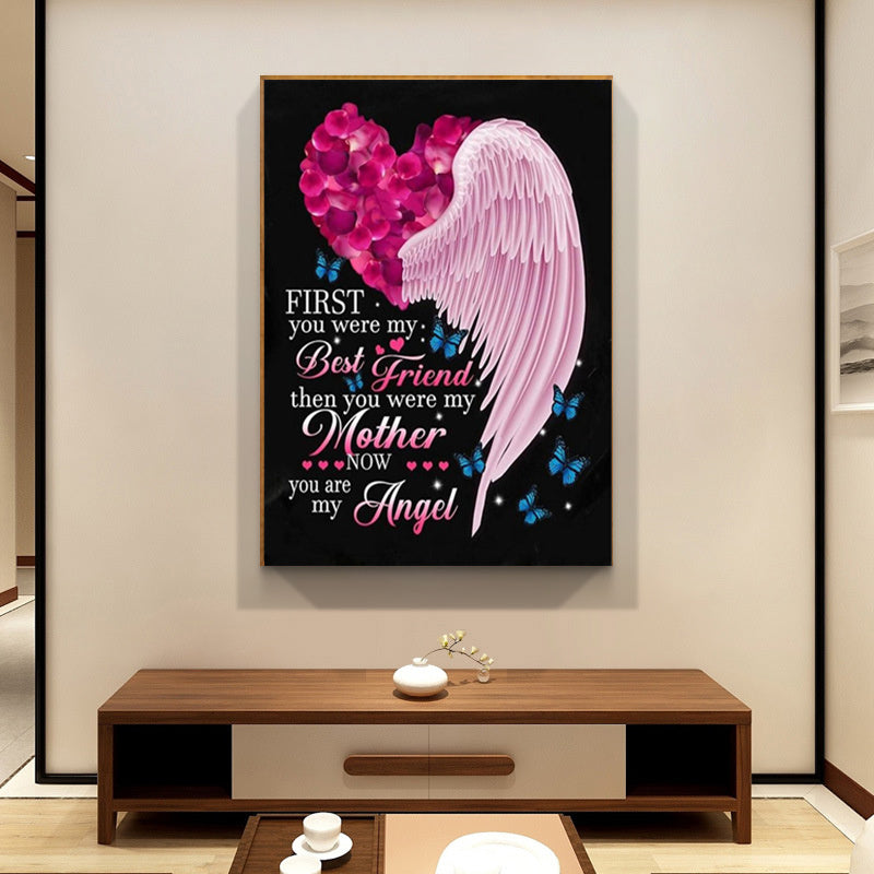 5D Diamond Painting Kit - Butterfly Heart Art - DIY Adults & Kids