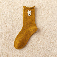 Animal Pattern Floor Socks Cozy Warm Mid Tube Socks Women's Stockings