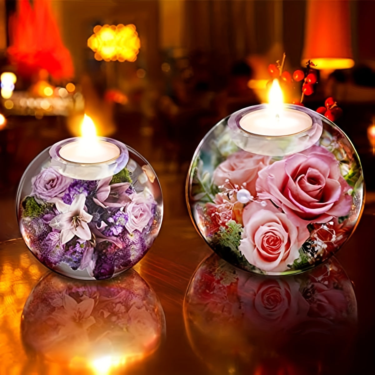 Round Tealight Holder Resin Molds for Weddings DIY Decor