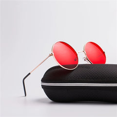 Vintage Round Frame Sunglasses Ladies Oversized Glasses
