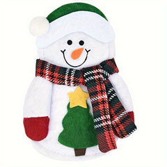 Christmas Cutlery Cover Snowman & Fork Set