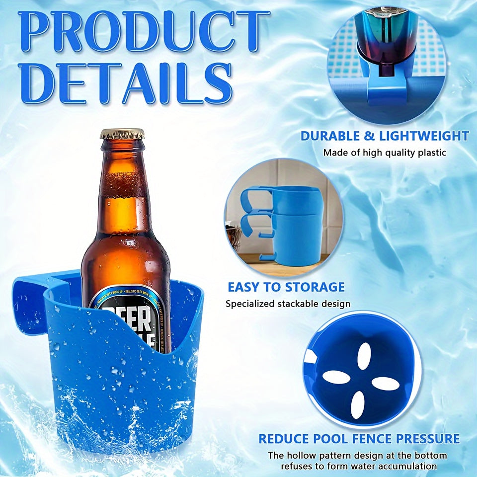 2pcs Pool Drinks Holder Cup Hanger Rack Swim Pool Party Accessories