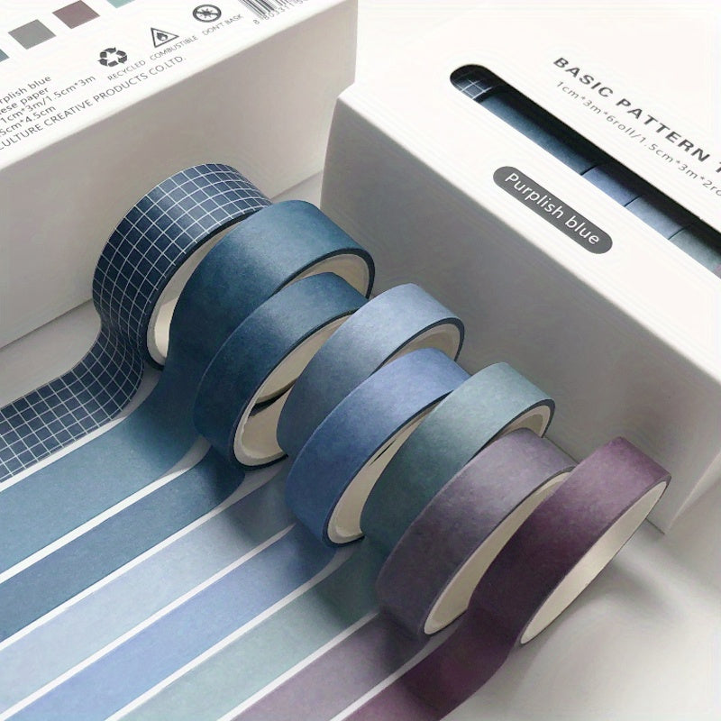 8 Pack Washi Tape Set for Crafts & Journals