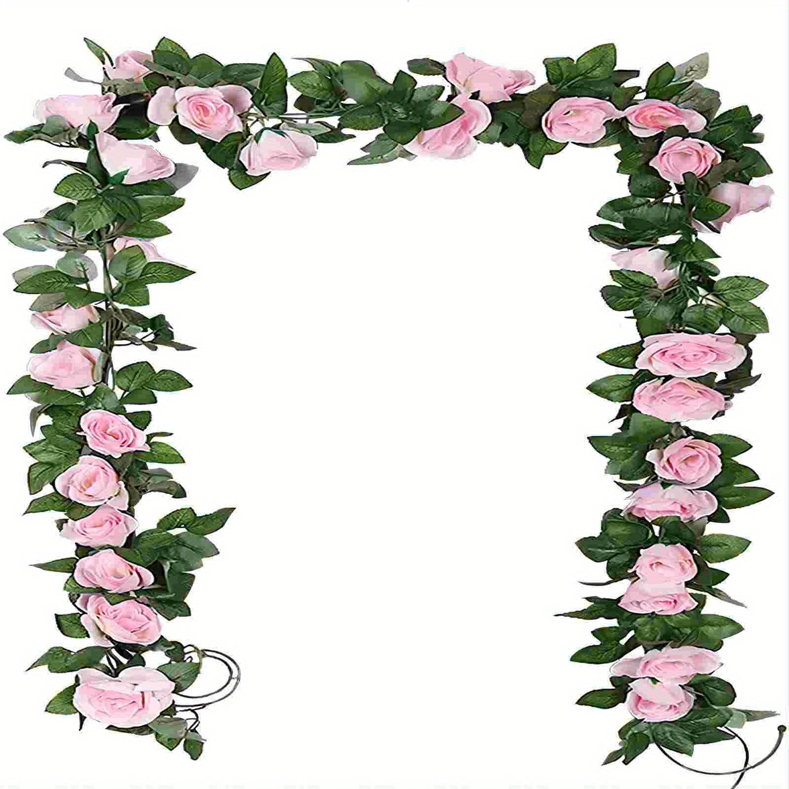 Artificial Roses Flower Garland Home Garden Office Wedding Decor