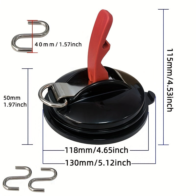 Heavy Duty Suction Cup Anchor Hooks for Car, Kitchen, Bathroom