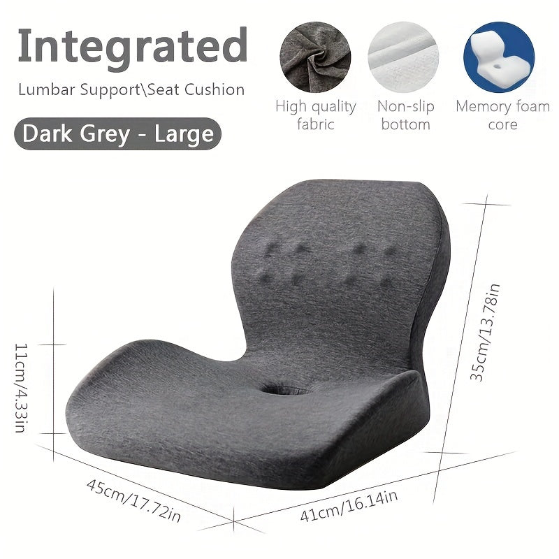 Memory Foam Car Lumbar Support Cushion - Relieve Back Pain & Hemorrhoids