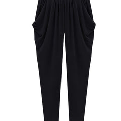  High Rise Pants With Pockets Casual Slim Tapered Pants