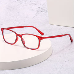 Square Clear Lens Glasses Lightweight Anti Light Reading Glasses