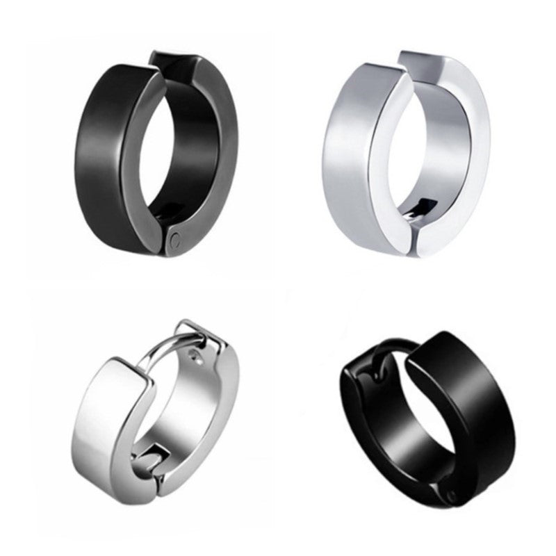 Men's Titanium Steel Ear Buckle Punk Studs