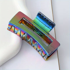 Colorful Rectangle Hair Claw Clips Non Slip Strong Hold Jaw Hair Clamps
