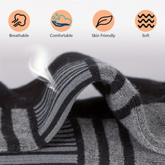 4 Pairs Striped Print Socks Women's Mid Tube Stockings