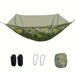 Outdoor Quick Opening Hammock with Mosquito Net, 102x36in