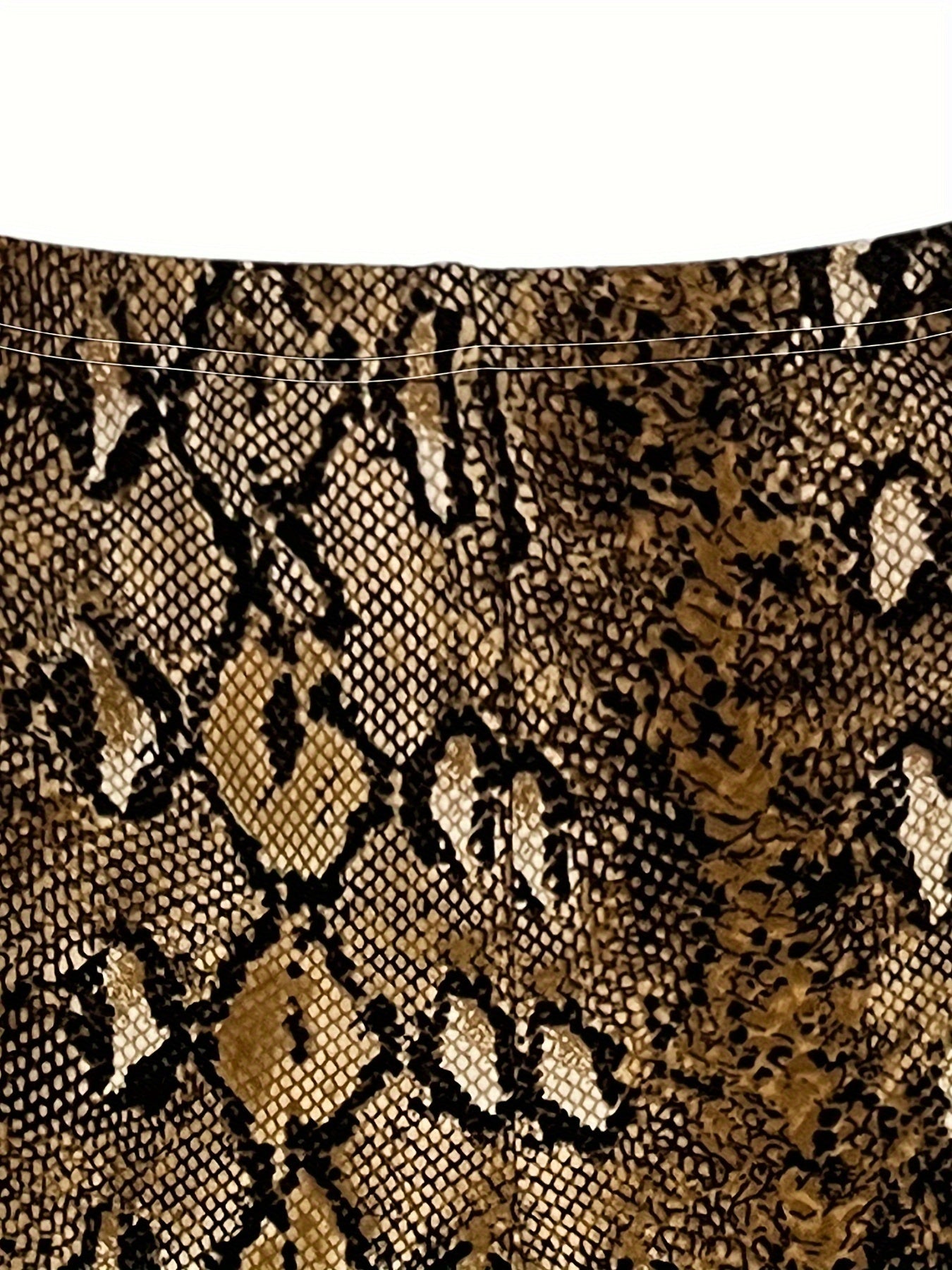  Snake Skin Print Stretch Leggings