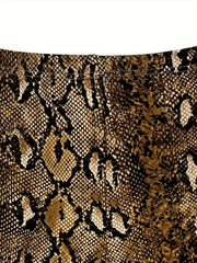 Snake Skin Print Stretch Leggings
