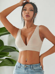 Padded Sports Bra Seamless Push Up Wireless Bralette