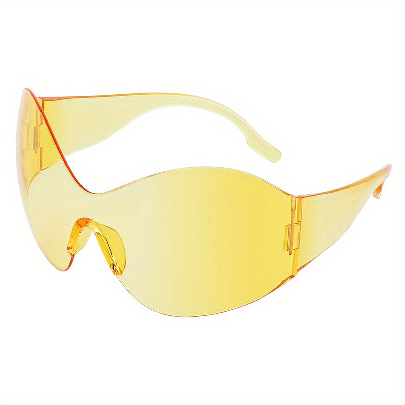 Y2K Large Lens Shield Sunglasses UV400