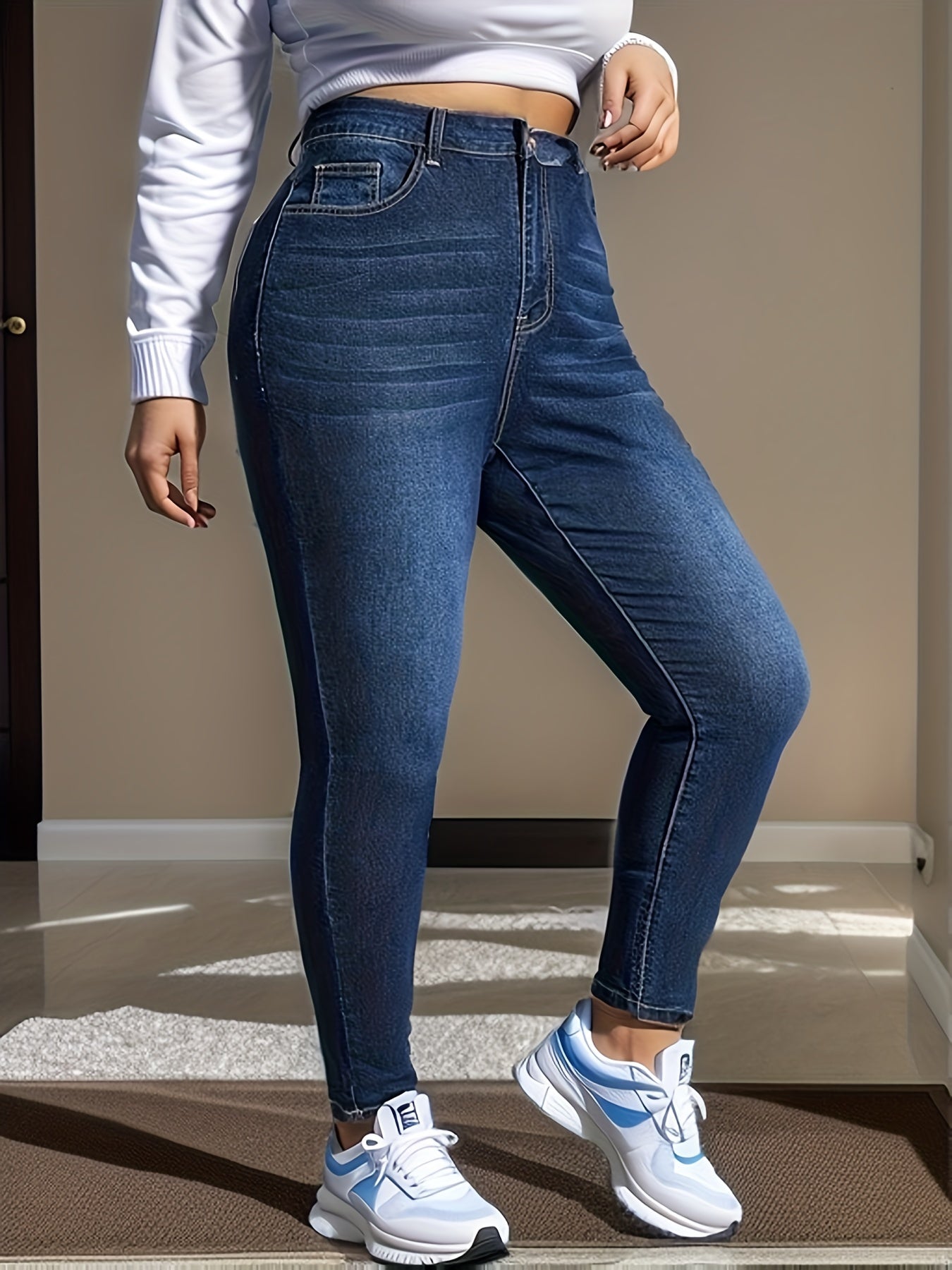  High Stretch Skinny Jeans - Button Fly