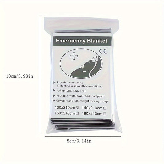 2pcs Camping First Aid Foil Blankets Insulated Waterproof Windproof