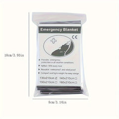 2pcs Camping First Aid Foil Blankets Insulated Waterproof Windproof