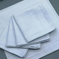 12 Pack Square Handkerchiefs 17 Inch Soft Breathable Polyester Woven