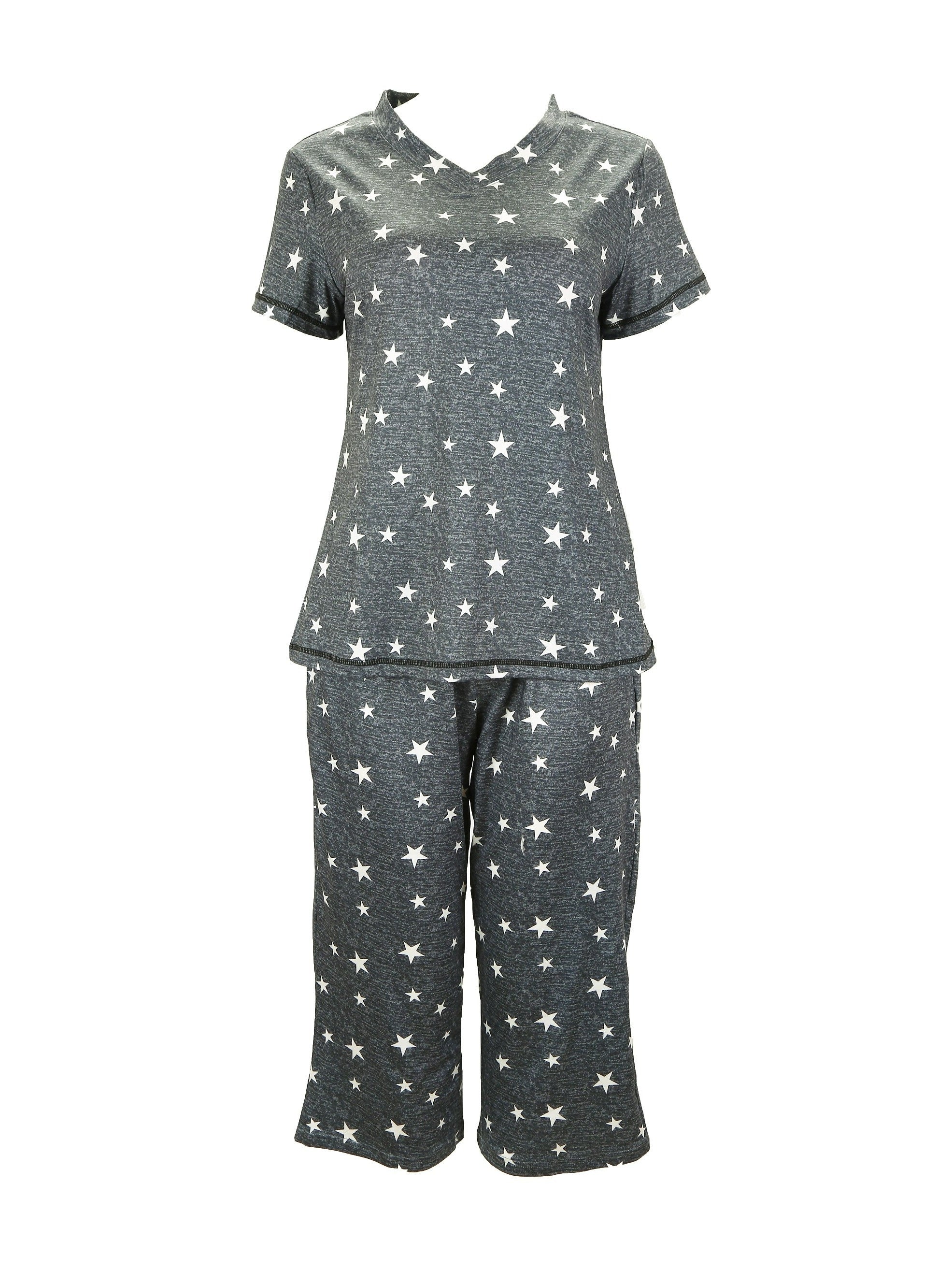 Floral Print Pajama Set V Neck Top & Lounge Pants Women's Sleepwear
