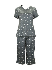 Floral Print Pajama Set V Neck Top & Lounge Pants Women's Sleepwear