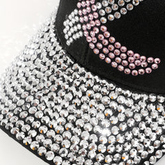 Pink Ribbon Baseball Cap Rhinestone