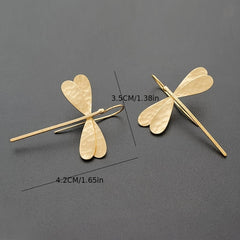3D Dragonfly Drop Earrings Long Earrings Wedding Jewelry