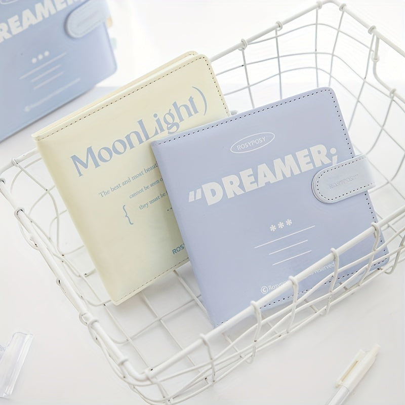 Square Magnetic Buckle Book Ins Style Solid Pu Notepad Notebook