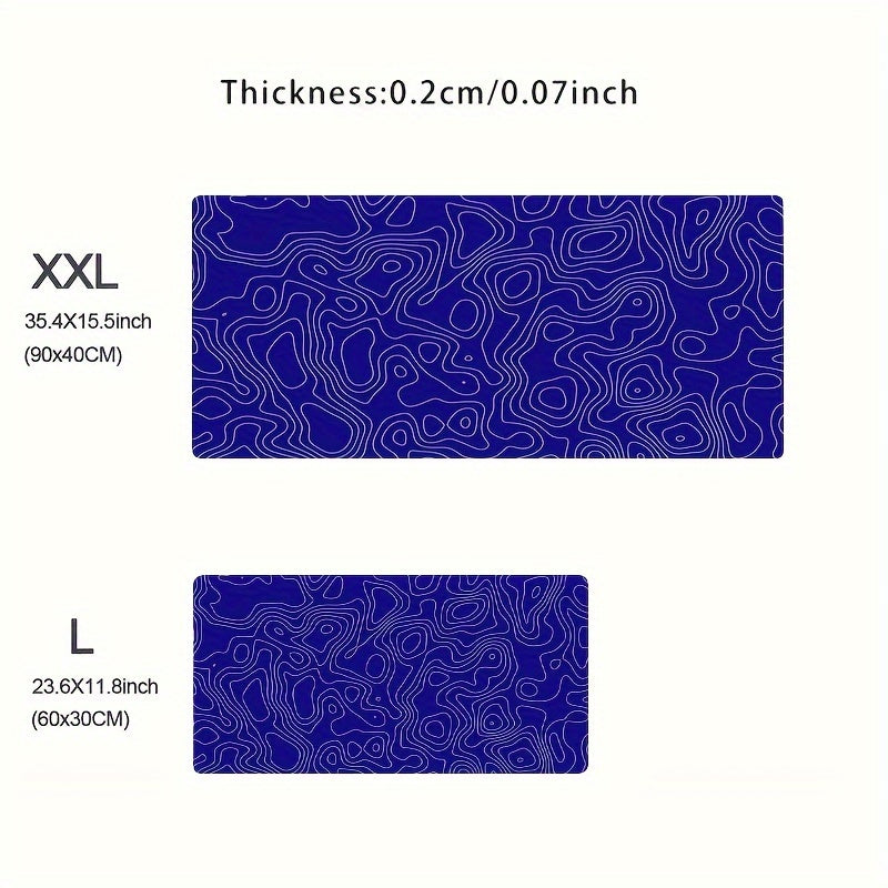 Purple Topographic Map Seamless Mousepad Keyboard Mouse Pad