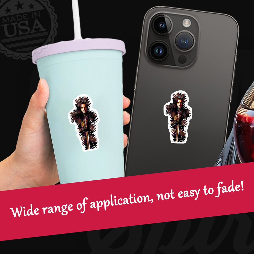 Jon Snow Sticker with Kiss Cut - Game of Thrones Fan Art