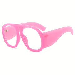 Round Large Frame Sunglasses Anti Light Street Style Contrast Sunglasses