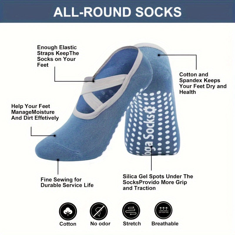 Yoga Grip Bottom Socks Pilates Socks Non Slip Cushion