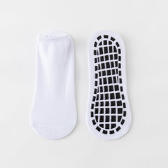 Solid Towel Bottom Yoga Socks Anti Slip Garters Grip Short Crew Socks