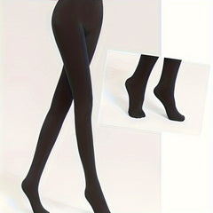 Plush Lined Tights Opaque Hi-Waist Thermal Leggings Women's Stockings
