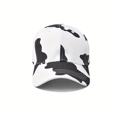 Cow Pattern Printed Baseball Cap Casual Dad Hat Adjustable Sun Hat For Women