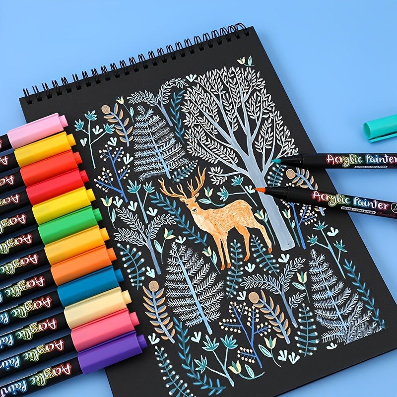 Acrylic Paint Pens Brush Marker Pen - DIY Art Making Supplies