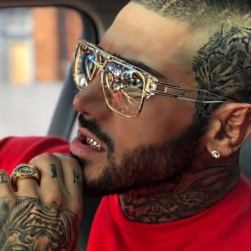Vintage Square Frame Sunglasses for Men