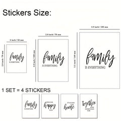 Family Is Everything Quotes Stickers Set