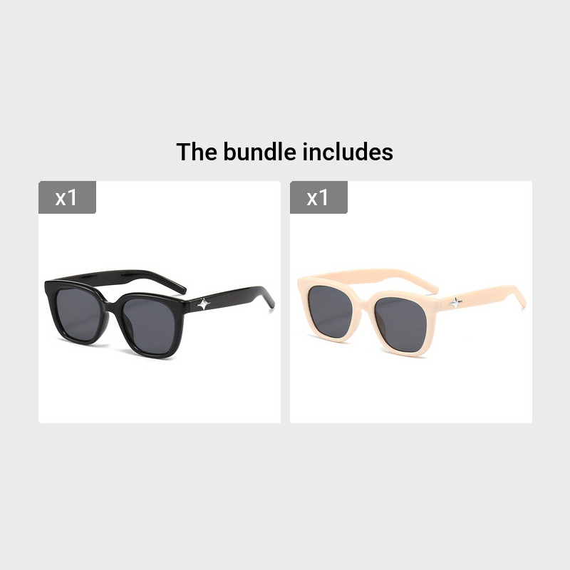 Retro Square Frame Sunglasses for Outdoor Travel, Cycling, Driving